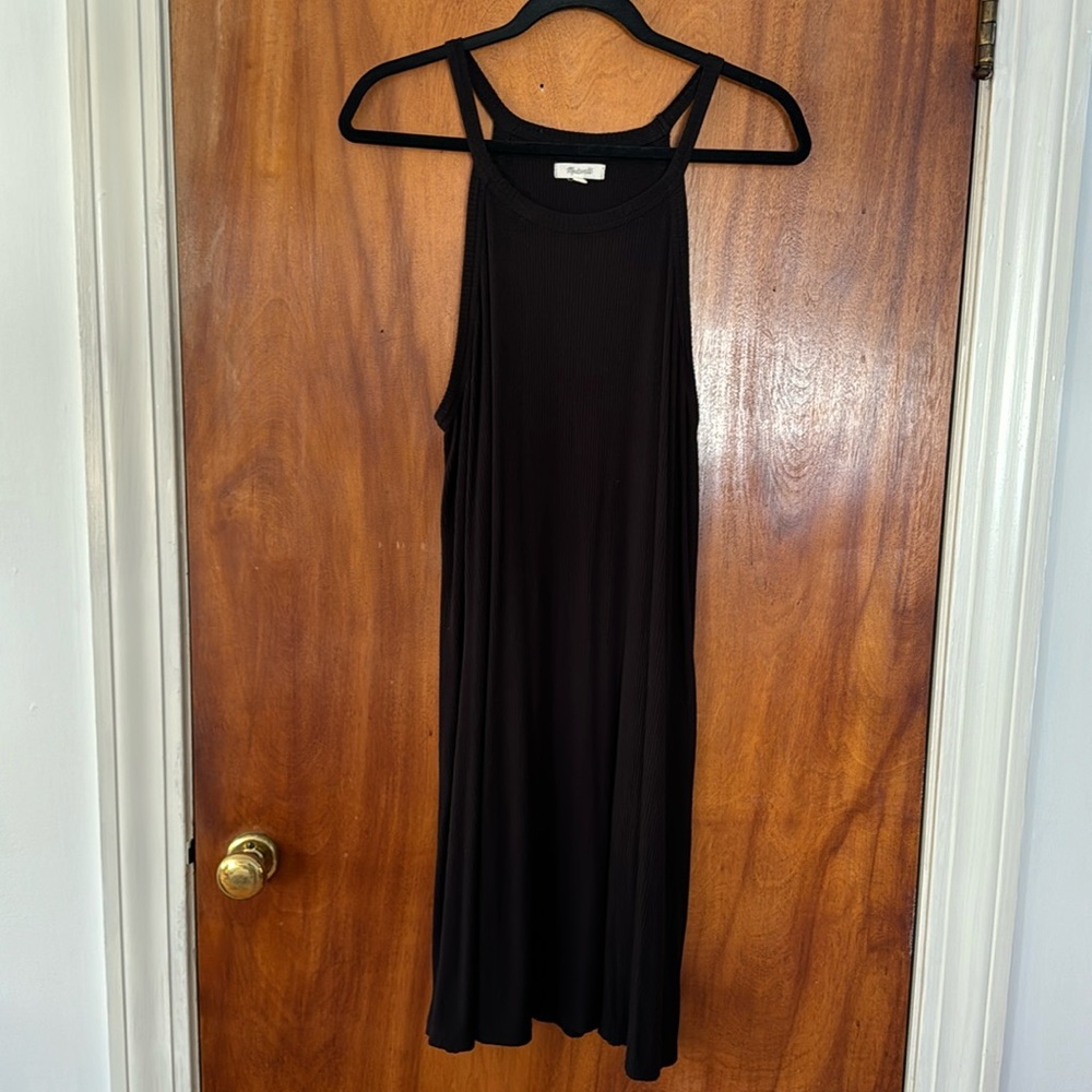 Madewell High Neck Ribbed Mini Dress